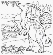coloriage couple de parasaurolophus